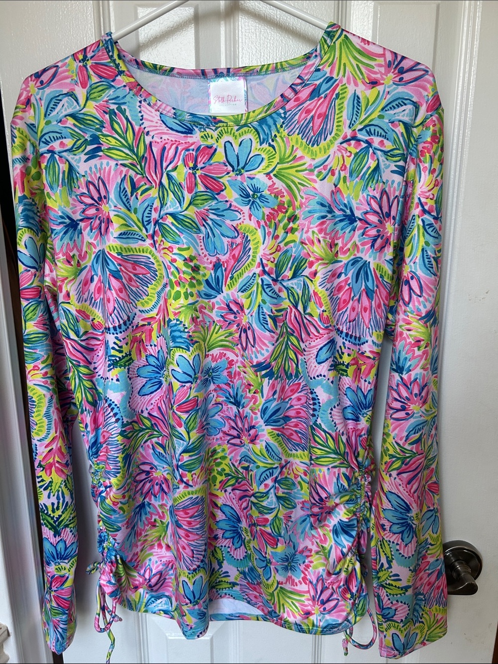Stella Parker Long Sleeve Adjustable Shirt Floral